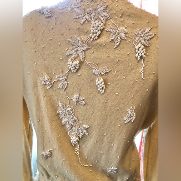 Gorgeous Vintage Gene Shelly Beaded Cardigan Sweater - Picture 6 of 10